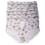 Binnys 3 Pieces Beautiful Flowered Cotton Seamless Ladies Panties - Assorted Colors