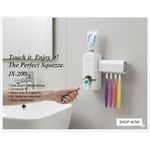product_image_name-Generic-Wall Mounted Toothbrush Holder And Toothpaste Dispenser - White-3