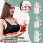 product_image_name-Generic-500ML Wireless Juicer Cup 10 Blades Portable Juice Blender Mini Ice Crusher Smoothie Fruit Milkshake Vegetable Mason Jar Food Processor - Multicolor-4