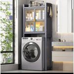 product_image_name-Generic-Toilet / Washing Machine Storage Cabinet ( Not Assembled) - Grey Or White -1
