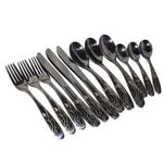 product_image_name-Generic-24pcs Cutlery (Forks,Spoons& Knieves) - Black-1
