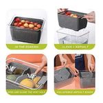 product_image_name-Generic-6.25L Refrigerator Organizer Bin Storage Container For Fruits Vegetables, Grey.-3