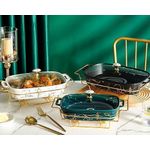 product_image_name-Generic-3 Piece Same Color Nordic Rectangular Ceramic Casserole Dish Household Tableware Hotel Dry Soup Pot WithCreative Candle Heating Pot Holder-7