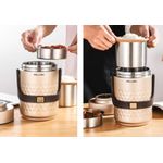 product_image_name-Generic-Japan Stainless Steel Insulated Food Flask Leakproof Lunch Box Keep Cold/Warm 12H For Men, Women, School, Office, Picnic, Travel,Red,1.9L- Multi-Color-2