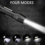 product_image_name-White Label-Rechargeable Powerful LED Flashlight - Black-4