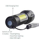 product_image_name-White Label-Rechargeable Powerful LED Flashlight - Black-5