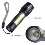product_image_name-White Label-Rechargeable Powerful LED Flashlight - Black-6