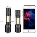product_image_name-White Label-Rechargeable Powerful LED Flashlight - Black-7