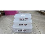 product_image_name-Generic-3Pcs Plastic Storage Boxes - White -1