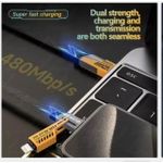 product_image_name-Amaya-4-in-1 USB Charging Cable – 65W Super Fast Charger IPhone, IPad, MacBook, Android, Samsung Compatible Durable & Tangle-Free – Black-7