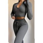 product_image_name-Generic Xim-Classy Ladies Legging With Top-Grey, Blue -1