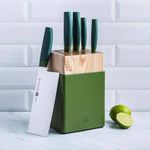 product_image_name-Generic-8-Piece Kitchen Scissor And Knife Set With Wooden Storage Block Organizer-1