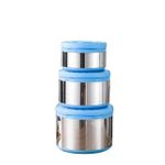 product_image_name-Generic-3 Piece Double Wall Stainless Steel Food Storage Container With Handle Airtight Food Storage Container Preservation Box Case Lunch Box Hot Pots-3