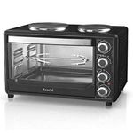 product_image_name-Saachi-45 Litres Electric Oven Cooker With 2 Hot Plates- Black-2