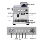 product_image_name-Maier-Pump Steam Coffee, Espresso And Cappuccino Maker Machine -Silver-4