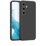 product_image_name-Samsung-Galaxy S24 5G Liquid Silicone Case – Soft Rubber Shockproof Protective Phone Cover (6.2-Inch, Black)-1