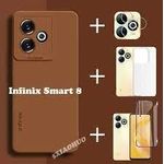 product_image_name-Generic-Infinix Smart 2, 3, 4, 5, 6, 7, 8 HD Plus Rubber Protective Phone Case With Lanyard, Slim Thin Soft Shockproof Cover - Brown-4