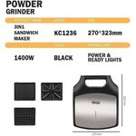 product_image_name-Dsp-3 IN 1 Waffle Maker 1400W- BLACK-4