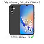 product_image_name-Generic-Samsung Galaxy A34 5G Case, Stylish Slim Liquid Silicone Full-Body Protective Cover for Samsung Galaxy A34 5G Phone Case (Black)-1