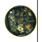 product_image_name-Generic-Multipurpose 2 Piece Set Round Shape Multi- Design Table Tray Plates With Serving Handle- Multicolor-6