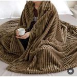 product_image_name-Generic-Fleece Cozy Warm Velvet Throw Blanket - Brown-1