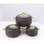 product_image_name-Generic-3Pc, 1,2,3.5Litres Food Warmer Dishes Thermal Insulation Hot Pot Casserole Lunch Boxes - Multicolors-4