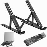 product_image_name-Generic-Adjustable Foldable Laptop Stand with Heat Ventilation – Portable Aluminum Laptop Riser-1