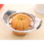 product_image_name-Generic-Kitchen Stainless Steel Apple Vegetable Melons Fruit Cutter Slicer Chopper Masher Dicer -Silver-2