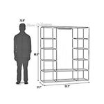 product_image_name-Best-3 Column Cloth Frame Wardrobe - Multi-Color , Not Assembled.-4