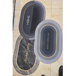 1pc Oval Big Bathroom Mat ( Wordings May Vary)- Multicolored