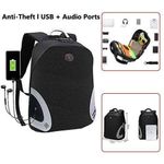 product_image_name-Generic-Anti-Theft Laptop Backpack Business Travel Bag - Unisex Design with USB Charging and Aux Port - Black-2