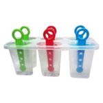 4 Pieces Ice Cube Molds For Making Kids Ice Popsicles - Multicolour
