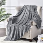 Soft Throw on Blanket - grey