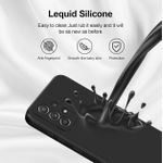 product_image_name-Generic-Samsung A52 / A52s 5G Back Cover with Upgraded Square Edges for Camera Protection Shockproof Flexible Matte Liquid Silicone Mobile Phone Case (Black)-3