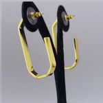 product_image_name-Viennios-Elegant Gold Plated Geometric Dangle Earrings for Women - Stylish Modern Design-2