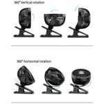 product_image_name-Generic-Mini Clip on Fan Battery Operated, 2500mAh 4 Inches Portable Personal Fan for Outdoors-Black-4