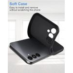 product_image_name-Samsung-Galaxy A14 4G 5G Luxury Soft Rubber Liquid Silicone Skin Touch Feel Cover Case Black-2