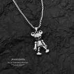 product_image_name-Fashion-Limb Adjustable Teddy Bear Necklace Men Trendy Hip-hop Punk Couple Long Versatile Sweater Chain Internet Famous Pendant Accessory-2