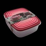 product_image_name-Generic-7 Piece Rainbow Plastic Fridge Storage Food Containers With Leakproof Lids- Multi-colour.-4