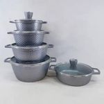 product_image_name-Generic-10 Pieces Cookware Set Non Stick With Very Heavy Strong Bottom-Multicolours-1