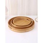 product_image_name-Generic-Versatile Nesting Wooden Serving Tray Set (3 Pieces) - Multicolor-1