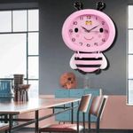 product_image_name-Generic-Charming Bee-Shaped Wall Clock for Kids and Home Decor -1
