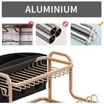 product_image_name-Generic-Aluminum Dish Drying Rack With Removable Cutlery & Cup Holder-5