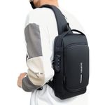 Genetic Body cross bag. Black 