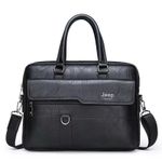 product_image_name-Generic-15in x 12 Inches Waterproof Messenger Shoulder Bag For Business And Travel Work Office Men's Leather Briefcase Commute MacBook And Laptop Bag With Padded Compartment- Multicolor-8