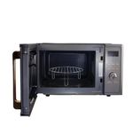 product_image_name-Sonashi-25litres Microwave Oven - Digital Touch Control  Pull Open Door Handle with Child Safety Lock 1000W Grill, Fast Heating and Defrost Function 5 Power Levels 1000Watts SMO-925DG Black/White-2