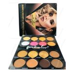 product_image_name-Micolor-Powder Matte Contour Palette  Contour , Highlighting, Foundation Set, Bronzer,Blush  Powder Palette & a Brush -16pcs -1