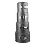 product_image_name-Generic-Cake Decor 4 Pcs Round Springform Tin Nonstick Cake Mould Bakeware Pan Round- Black-2