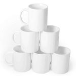 product_image_name-Generic-6 Pcs Opal Round Ceramic Coffee Mugs 320mls - White-1