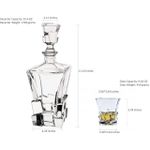 product_image_name-Generic-Premium Crystal Clear 7Pcs Bar Set, 1 Decanter Bottle(850ml) with 6 Whiskey Glasses(300ml), Perfect for Scotch, Bourbon, Wine, Vodka, Cocktail, Tequila, Rum Best Gift (Stone Base) -5